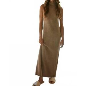 NEW BY TOGETHER sleeveless sweater maxi dress in beige